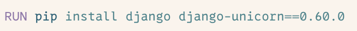 Docker Compose showing vulnerable django-unicorn version