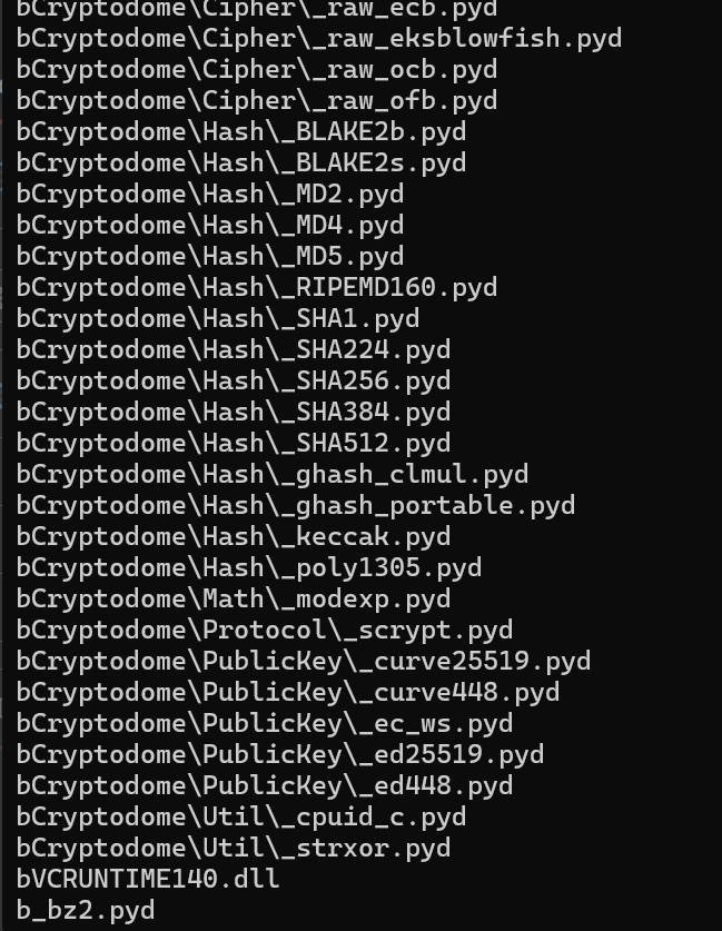 Running strings on the binary to identify Python runtime