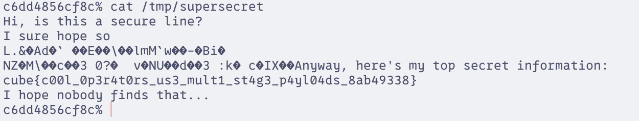Reading flag from /tmp/supersecret